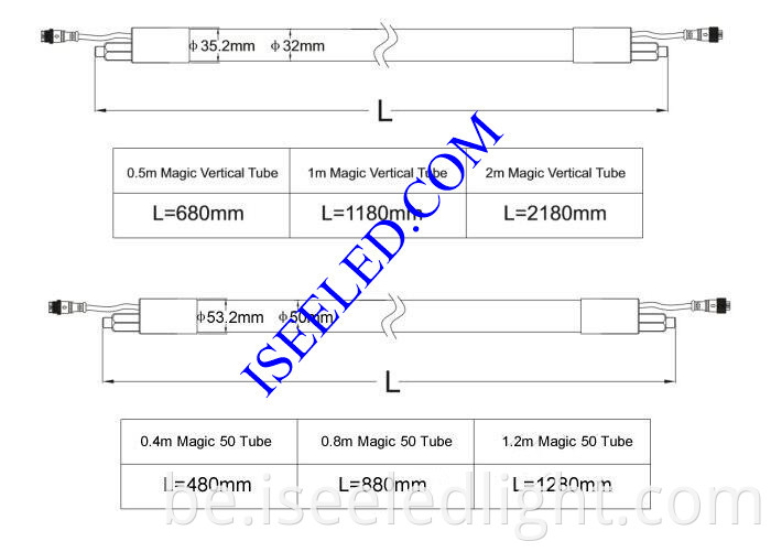 Magic DMX512 RGB Tube Light